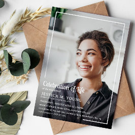 Beerdigung des Fotos zum Leben Einladung