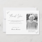 Beerdigung des Fotos zur Beerdigung des Lebens Dankeskarte (Vorderseite)