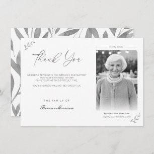 Beerdigung des Fotos zur Beerdigung des Lebens Dankeskarte