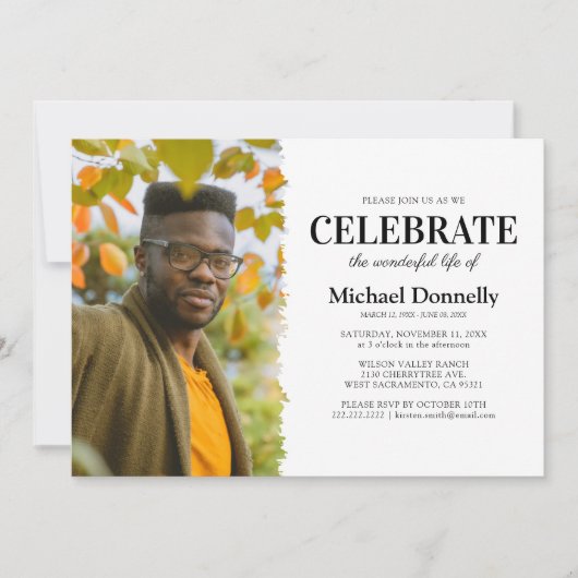 Beerdigung des Fotos zur Beerdigung des Lebens Einladung (Vorderseite)