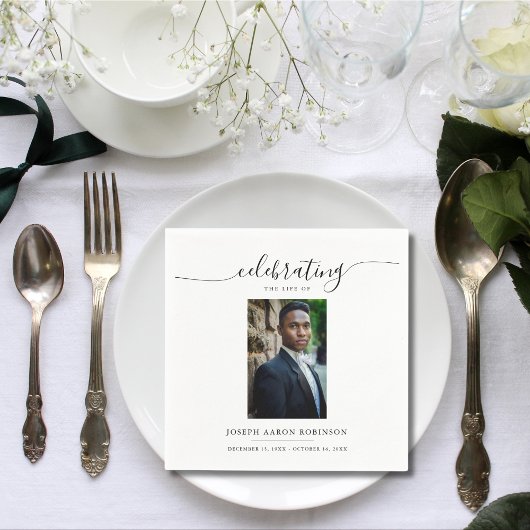 Beerdigung des Fotos zur Beerdigung des Lebens Serviette