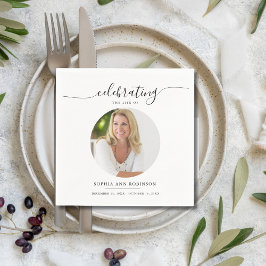 Beerdigung des Fotos zur Beerdigung des Lebens Serviette