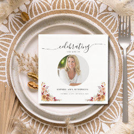 Beerdigung des Fotos zur Beerdigung des Lebens Serviette