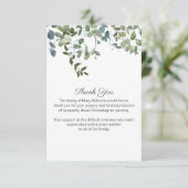 Beerdigung des Friedens im Grünen Vielen Dank Dankeskarte (Stehend Vorderseite)