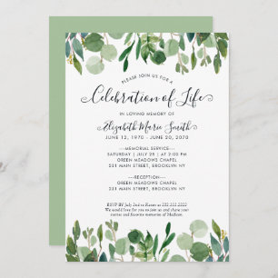 Beerdigung des Gedenkens zur Beerdigung des Lebens Einladung