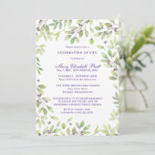 Beerdigung des Gedenkens zur Beerdigung des Lebens Einladung (Stehend Vorderseite)