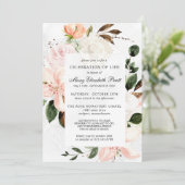 Beerdigung des Gedenkens zur Beerdigung des Lebens Einladung (Stehend Vorderseite)