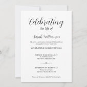 Beerdigung des Gedenkens zur Beerdigung des Lebens Einladung (Rückseite)