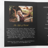 Beerdigung des Gelben Kranken-Fotos Dreifach-gefaltete Programmkarte (Innen Erste Seite)
