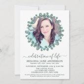 Beerdigung des Grüns Foto Feier des Lebens Einladung (Vorderseite)