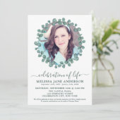 Beerdigung des Grüns Foto Feier des Lebens Einladung (Stehend Vorderseite)