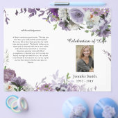 Beerdigung des Lavender Purple Flowers-Programms Flyer (Einzeln)