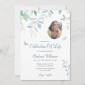 Beerdigung des Lebens 4 Foto Schmetterlingsbeerdig Einladung (Vorderseite)