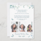 Beerdigung des Lebens 4 Foto Schmetterlingsbeerdig Einladung (Rückseite)