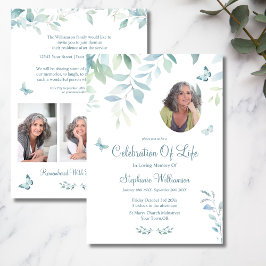 Beerdigung des Lebens 4 Foto Schmetterlingsbeerdig Einladung