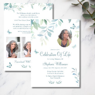 Beerdigung des Lebens 4 Foto Schmetterlingsbeerdig Einladung