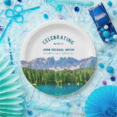 Beerdigung des Lebens am Bergsee Pappteller (Party)