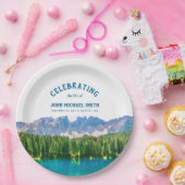 Beerdigung des Lebens am Bergsee Pappteller (Party)