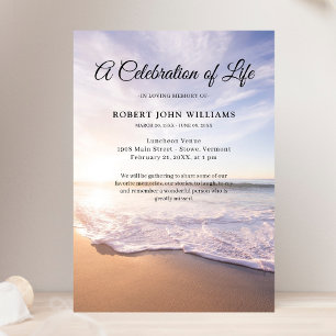 Beerdigung des Lebens am Meer Einladung