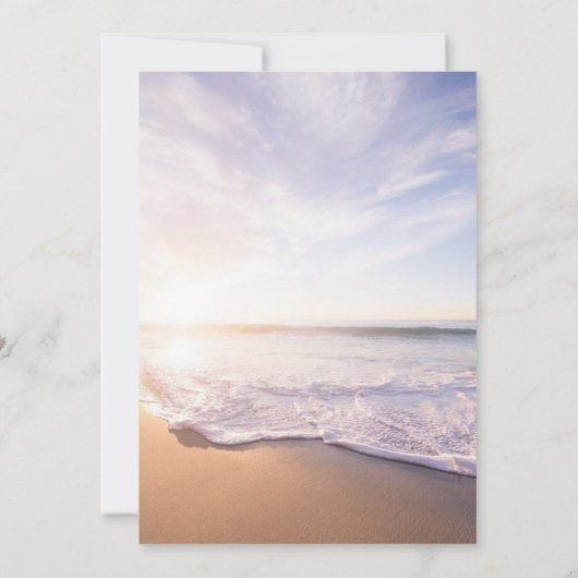 Beerdigung des Lebens am Meer Einladung (Rückseite)