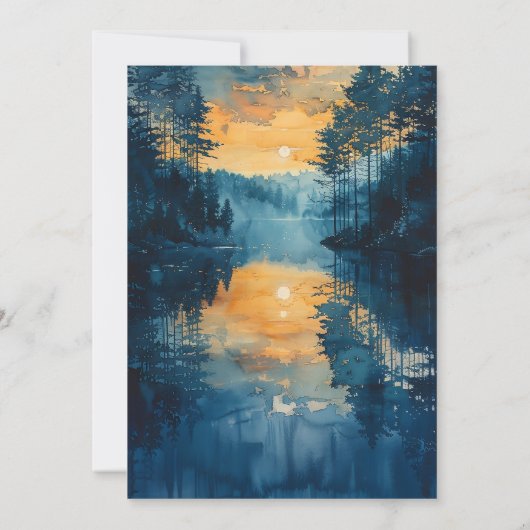 Beerdigung des Lebens am Sonnenuntergang Einladung (Rückseite)