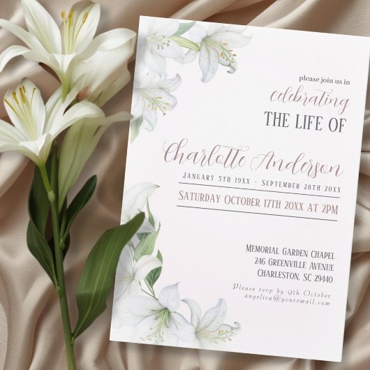 Beerdigung des Lebens auf Beerdigung Einladung