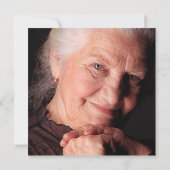 Beerdigung des Lebens Beerdigung Elegantes Foto Einladung (Rückseite)