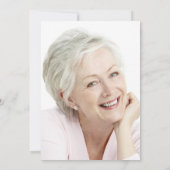 Beerdigung des Lebens Beerdigung Foto Weiße Blüte Einladung (Rückseite)