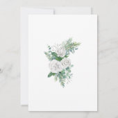 Beerdigung des Lebens Beerdigung Foto Weiße Blüte Einladung (Rückseite)