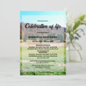 Beerdigung des Lebens Beerdigung Gedenkfeier Einladung (Stehend Vorderseite)