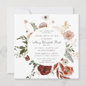 Beerdigung des Lebens Beerdigung Rosa Terrakotta F Einladung (Vorderseite)