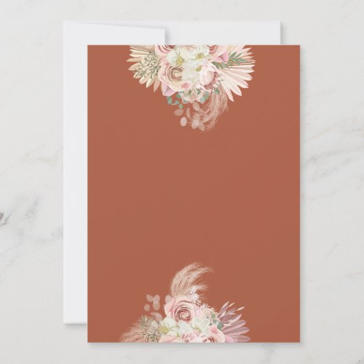 Beerdigung des Lebens Blumengras Einladung (Rückseite)