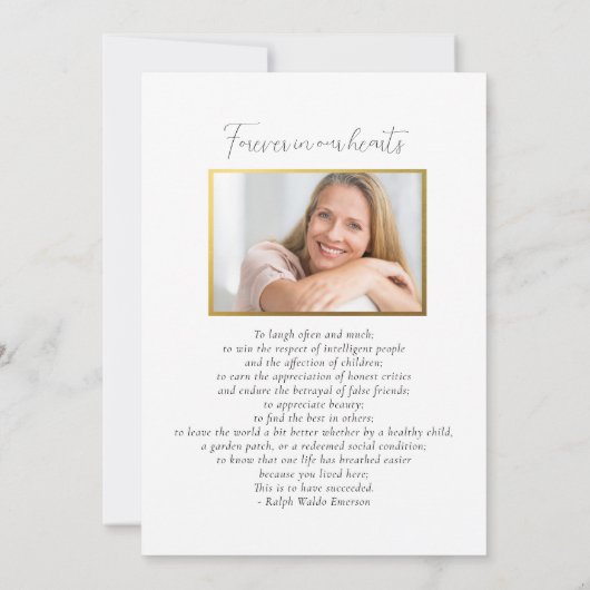 Beerdigung des Lebens Botanische Grüntöne Beerdigu Einladung (Rückseite)