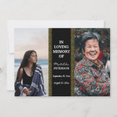 Beerdigung des Lebens damals und heute 2 Foto Beer Einladung (Vorderseite)