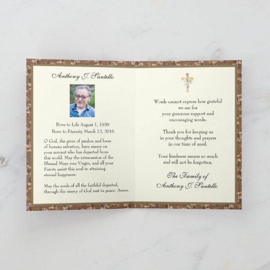 Beerdigung des Lebens Danke Religious (Innenseite)