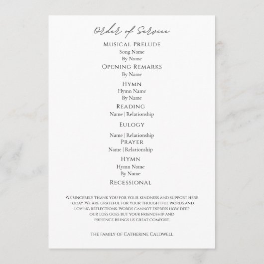 Beerdigung des Lebens der Beerdigung des modernen Programm (Rückseite)