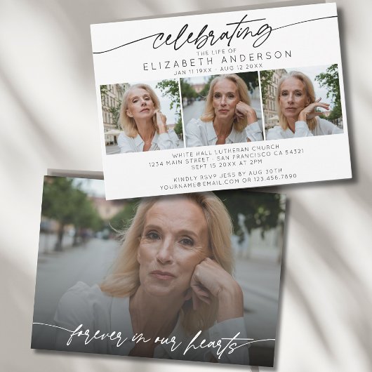 Beerdigung des Lebens der Collage Collage Einladung