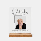 Beerdigung des Lebens der Gedenkstätte zum Foto Acrylschild (Vorderseite)