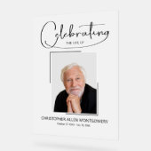 Beerdigung des Lebens der Gedenkstätte zum Foto Acrylschild (Winkel)