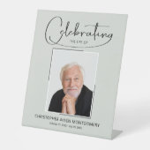 Beerdigung des Lebens der Gedenkstätte zum Foto Sockelschild (Vorderseite)