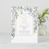 Beerdigung des Lebens durch Blumenblättern Einladung (Stehend Vorderseite)