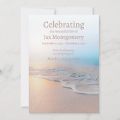 Beerdigung des Lebens durch das Ocean Beach Foto Einladung (Vorderseite)