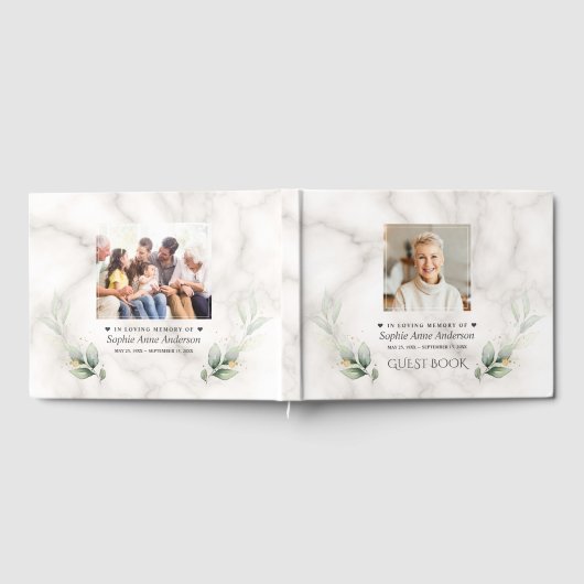 Beerdigung des Lebens Foto-Beerdigung Gästebuch (Voll)