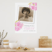 Beerdigung des Lebens rosa Blüte Foto Poster (Küche)