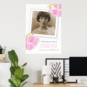 Beerdigung des Lebens rosa Blüte Foto Poster (Heimbüro)