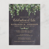 Beerdigung des Lebens Rustikale Beerdigung von Pfl Einladungspostkarte (Vorderseite)