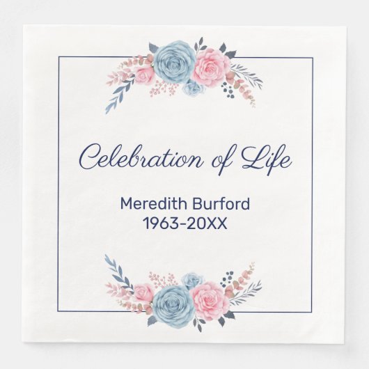 Beerdigung des Lebens Serviette (Vorderseite)