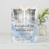 Beerdigung des Lebens | Tore des Himmels Einladung (Stehend Vorderseite)