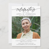 Beerdigung des Lebens von zwei Fotos Gedenkfeier Einladung (Vorderseite)