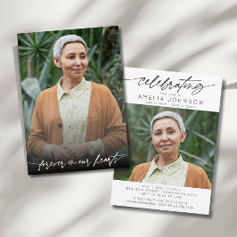 Beerdigung des Lebens von zwei Fotos Gedenkfeier Einladung